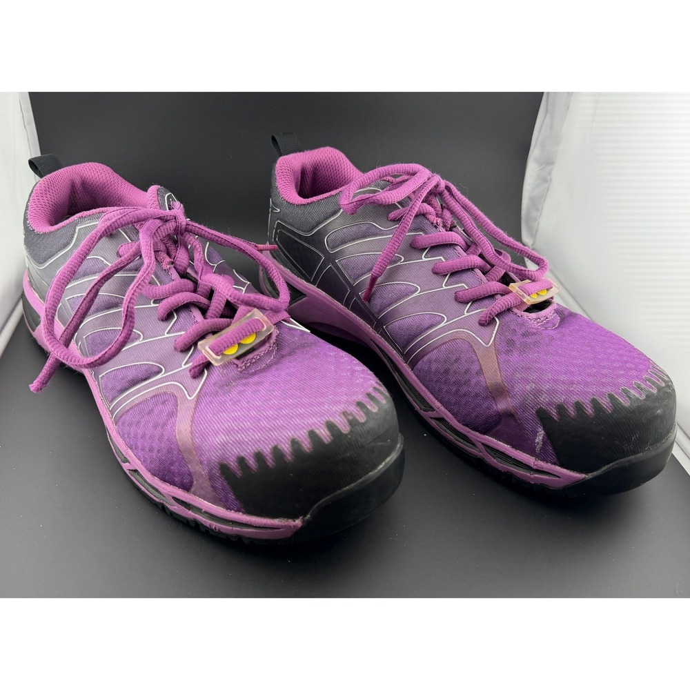 Nautilus Safety Footwear-Purple Grey, Slip Resistant Shoes, N2471W, Womens 9.5W